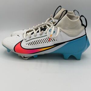 Nike Vapor Edge Pro 360 2 Men Size 8 White Blue Football Cleats DA5456-101
